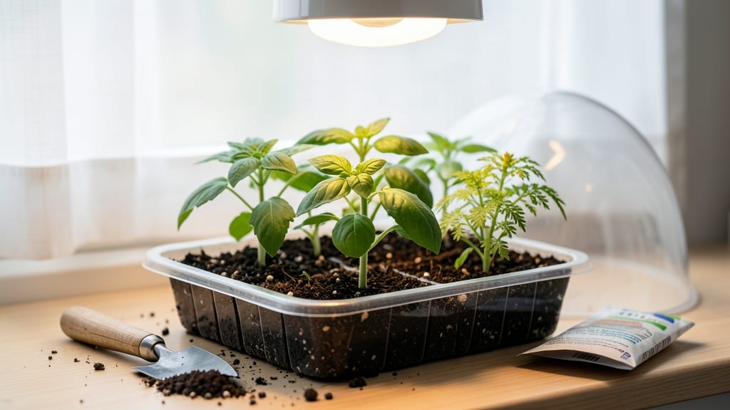 Plastic Seed Starting Trays: Space-Saving Starter Kit for Healthy Seedlings