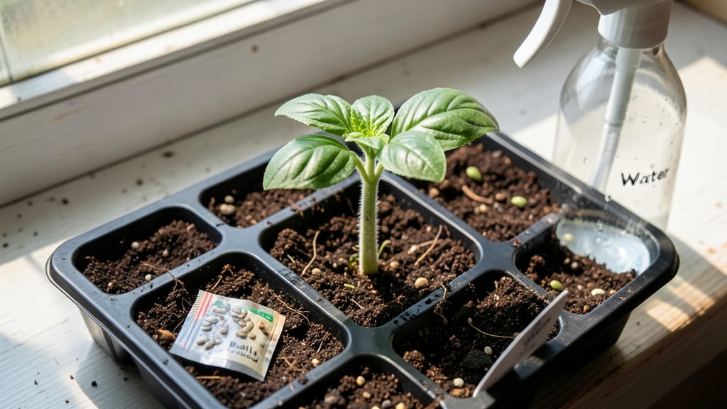 How to Grow Basil From Seed Indoors: Sunlit Windowsill Starter Kit