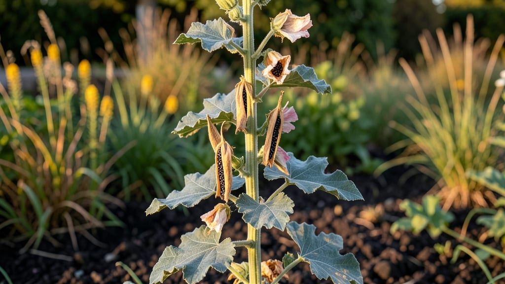 Hollyhocks Seed Pods: Cold-Stressed Viability Test Before Drying