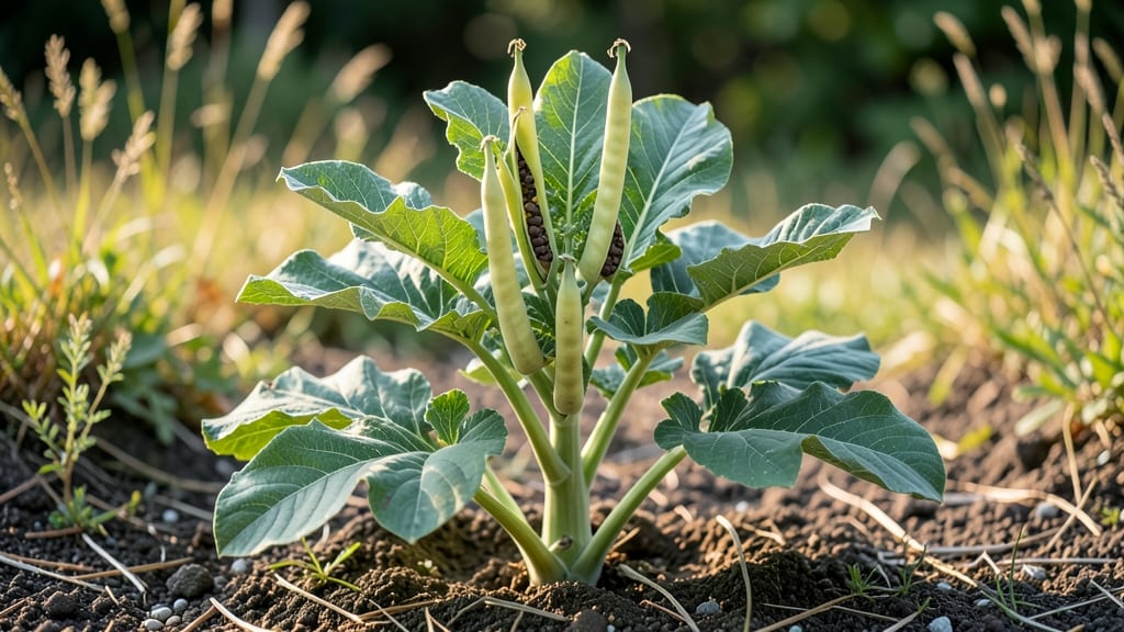 Turnip Seed Pods: Cold-Stressed Viability Test for Next Year’s Blooms